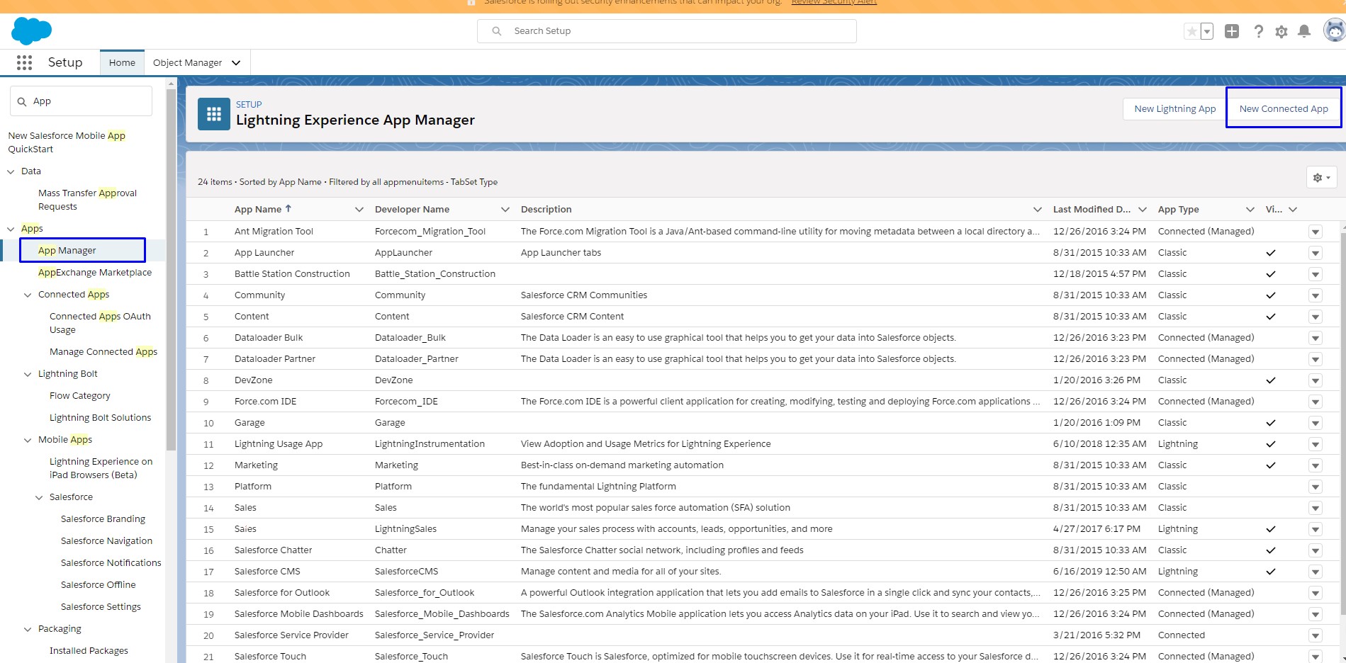 Create Connected APP in Test Salesforce Rest API using Postman